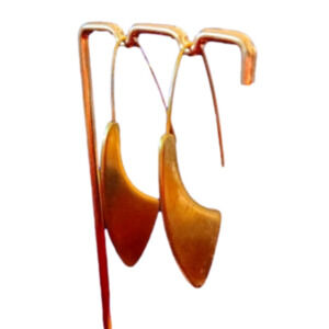 Gold Tone Hanging Stick Wire Earrings